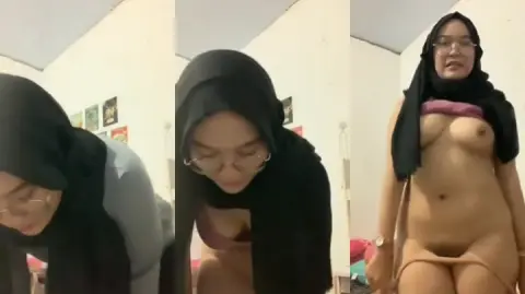Jilbab Kacamata colmek di kamar 1
