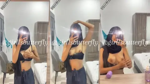 suka banget depan kaca - Tele@asupanjilbab10