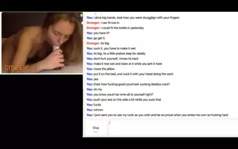 sexy and horny blonde has fun on omegle part 2 ihaveapussy